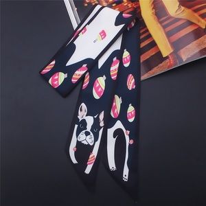 Brand New French Bulldog Twilly Scarf